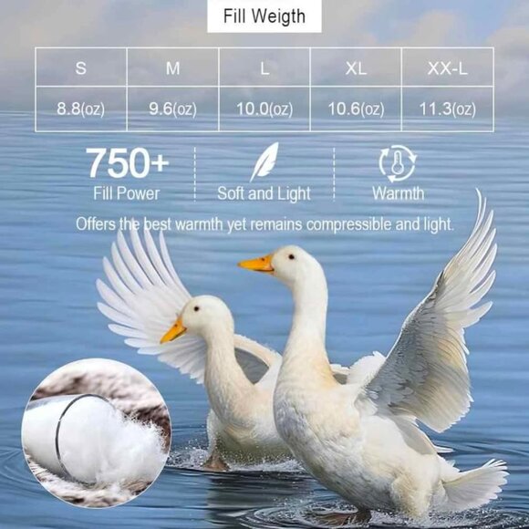 Fitouch Women's Small Down Coat Parka Jacket | 750+ Fill Power | Full-Length - Picture 7 of 7